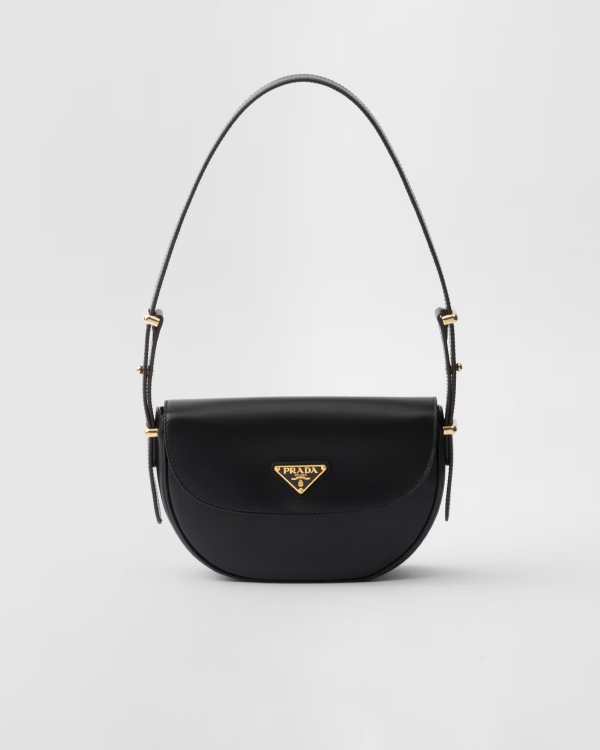 Prada 1BD365 Arqué leather shoulder bag with flap 1
