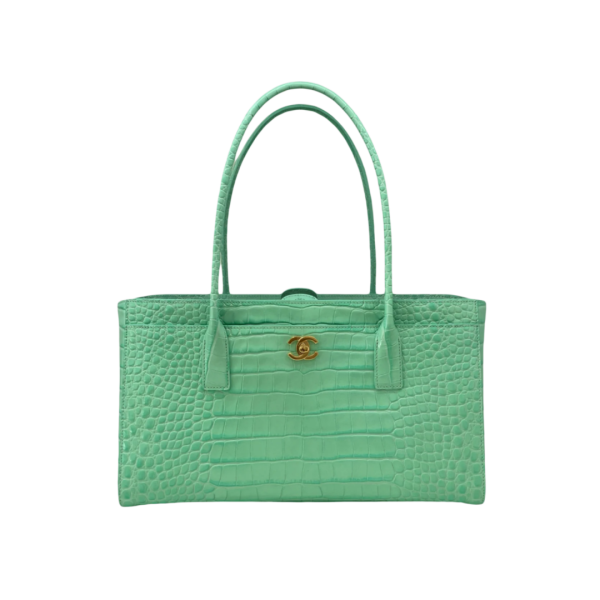 CHANEL MASTER 26S Crocodile Embossed Leather Shopping Tote Bag 20×40×13cm AS6243