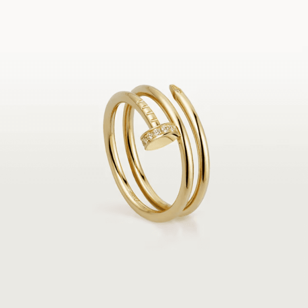Cartier Juste un Clou ring, double, diamonds