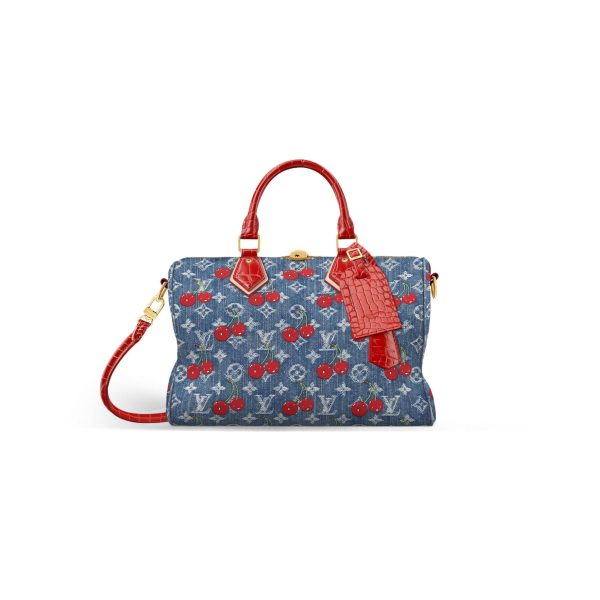 LOUIS VUITTON MASTER  DENIM MURAKAMI LV X TM SPEEDY SOFT 30 N87627 (30*21*17cm)